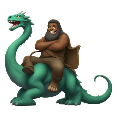 Big foot riding a dragon  sticker