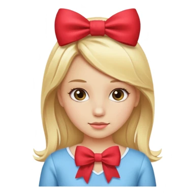 Ragazza bionda con fiocco sticker