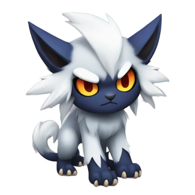 Edgy Cool Kawaii Litten-Absol-Pokémon Full Body sticker