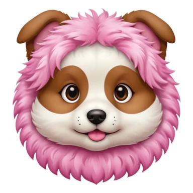 puppy with a pink lace sticker