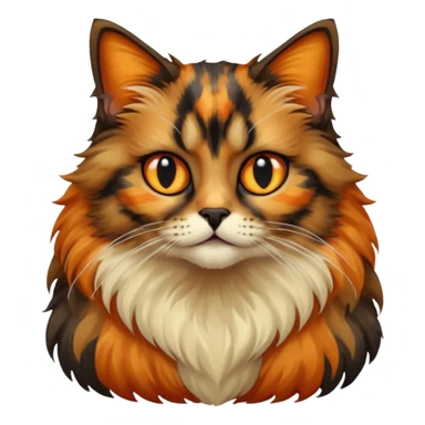 long hair tortoiseshell cat sticker