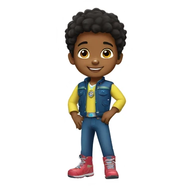  young black boy paw patrol sticker
