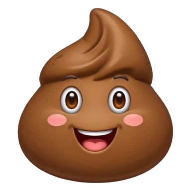 Shrugging Poop sticker