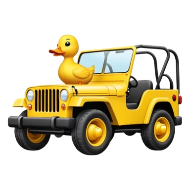 Duck in jeep sticker