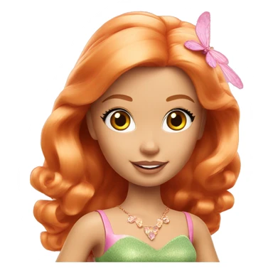 Attractive Barbie ginger fairy sticker
