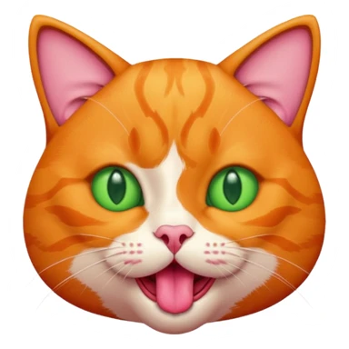 um gato laranja curioso mostrando a lingua sticker