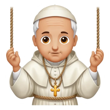 Pope on a rope sticker