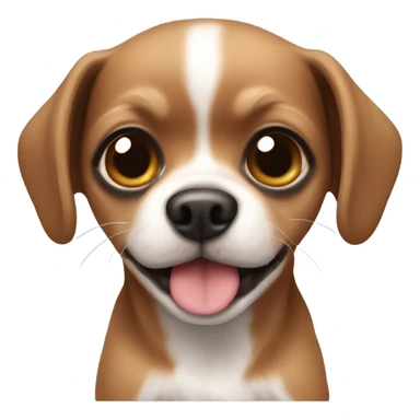 Brown Chihuahua shitzu puppy sticker