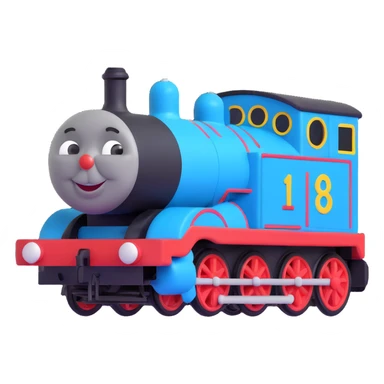 Notorious B.I.G. as Thomas the Train, playful and iconic sticker