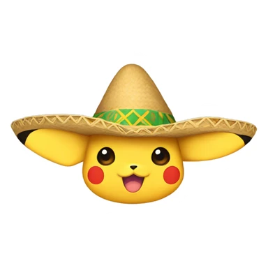 Pikachu sombrero sticker