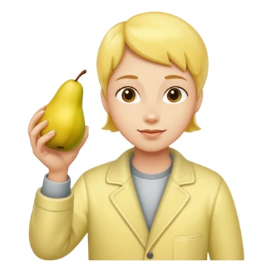 Butterbirne realistisch mit schlappen in der hand sticker