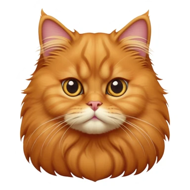 cinematic-adorable-big-eyed-fluffy-solid ginger-persian-cat-portrait-emoji,-head-tilted-playfully-with-a-sweet-expression,-fluffy-solid ginger-fur,-simplified-yet-irresistibly-cute-features-with-large,-expression, solid ginger cat sticker
