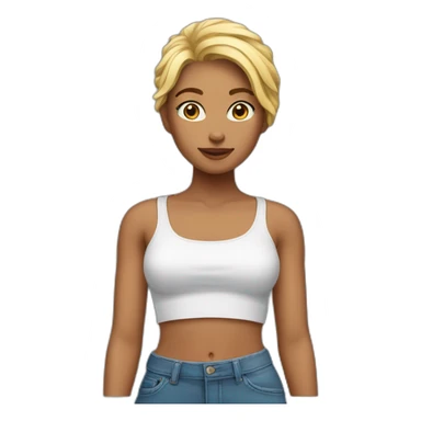 Une fille en crop top sticker