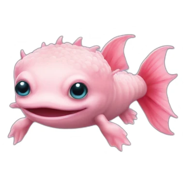 Axolotl sur neptune sticker
