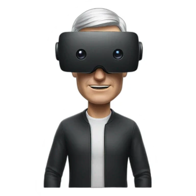 tim cook with VR sticker