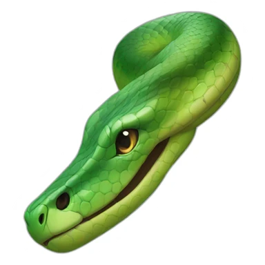 Green Snake head sticker