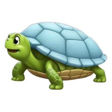 Chat sur une tortue en train  de dormir sticker