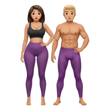 una donna Corpo intero con tette grossissime in leggings che mostra il culo che ha un cazzo di un uomo sticker