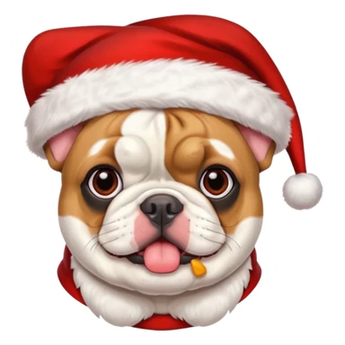 christmassy french bulldo sticker