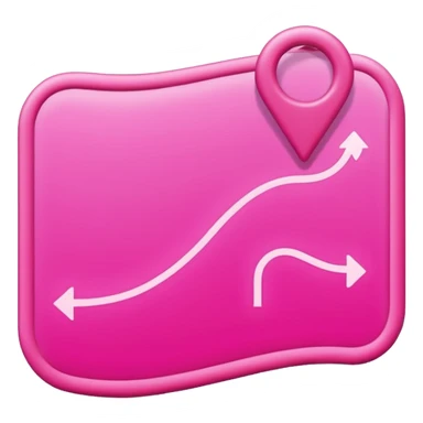 pink big gps map lines sticker