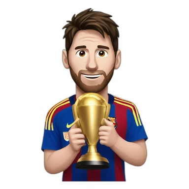 Messi con la copa del mundo sticker