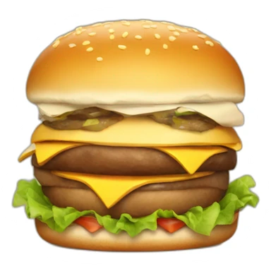Smiling burger sticker