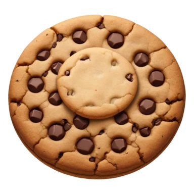 all brown chocolate chip cookie sticker