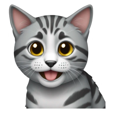 Вислоухая серая кошка  sticker