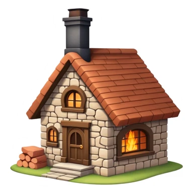 cozy house with a chimney sticker