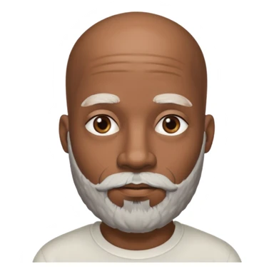 African American male bald salt & pepper beard sticker