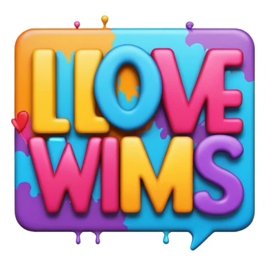 "LOVE wins" words sticker
