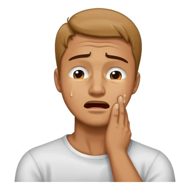 Man holding neck crying sticker