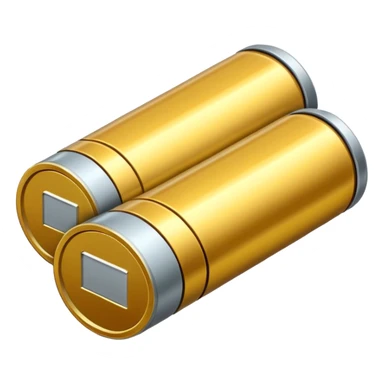 a battery emoij, with the outline of a battery, but on the inside instead of a charging level containing vertically stacked coins sticker