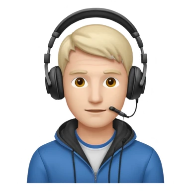 Man with over-ear headphones sticker