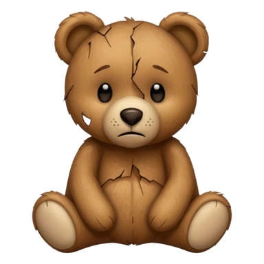 Hurt teddy bear sticker