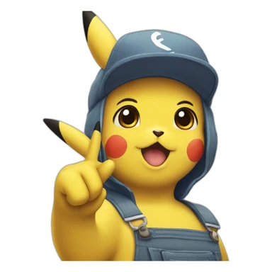 pikachu saluting face sticker
