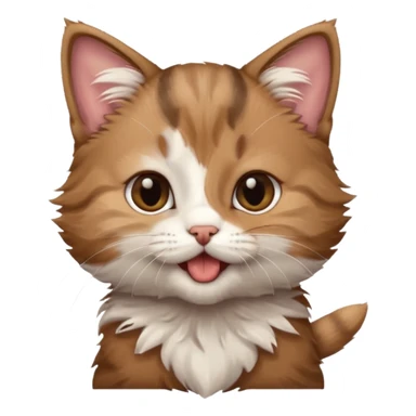 cute kitten licking man sticker