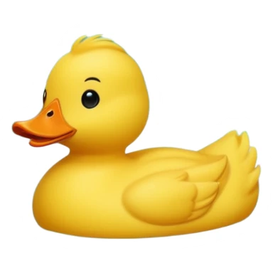 A yellow duck in a lake surrounded by nature sticker
