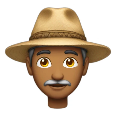 indian man wearing hat sticker