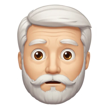 white-haired man with a beard, surprised sticker