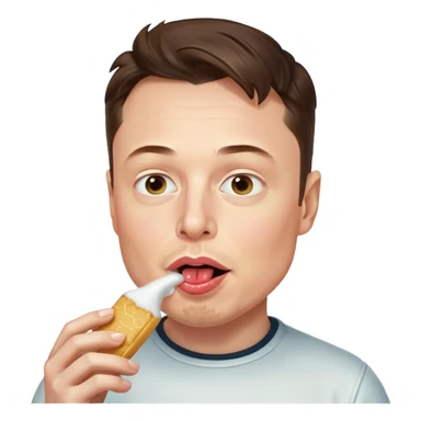 elon musk licking sugar viciously  sticker