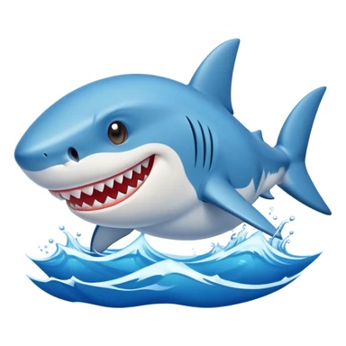 A shark wearing blue sneakers sticker