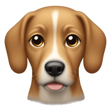 light brown dog with dark shade around the nose  sticker