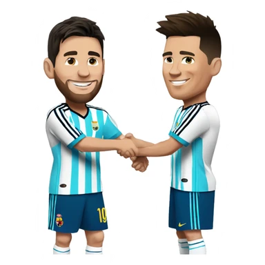 MESSI AND RONALDO SHAKING HANDS sticker