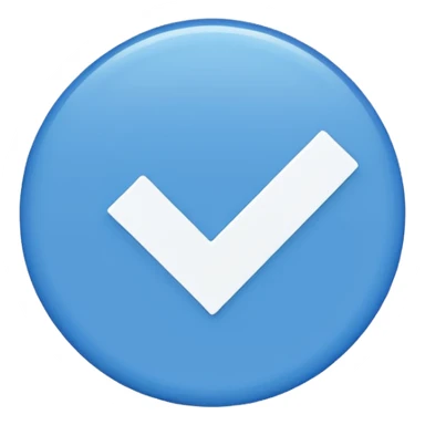 blue circle with a checkmark in the middle sticker