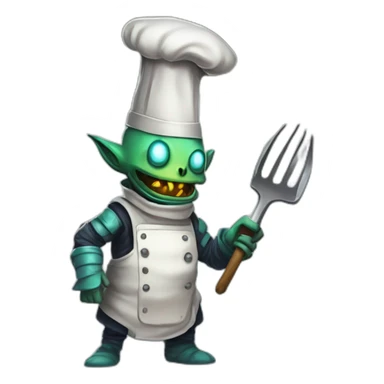 alien chef scifi roguelike rpg style inspired by slay the spire digital art sticker