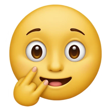 Shush emoji with finger on mouth sticker