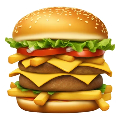 1950s Cheeseburger, French fries, and a coke sticker