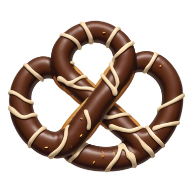  chocolate dipped pretzels with dark chocolate drizzle  sticker