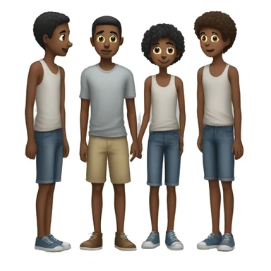 Boys Friends standing  sticker